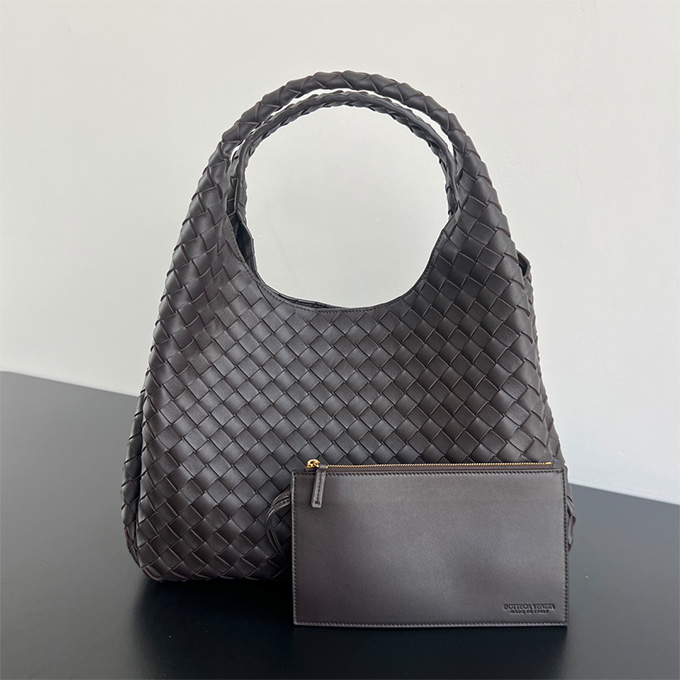 bottega veneta campana full intrecciato woven suede hobo bag #844250